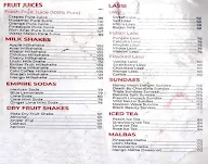 Empire Juices and Desserts menu 1