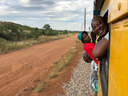 President Cyril Ramaphosa on the train from Mabopane, north of Pretoria, to Pretoria station on Monday morning.