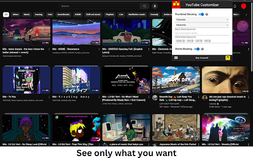 YT Customizer - YouTube Feed Filter