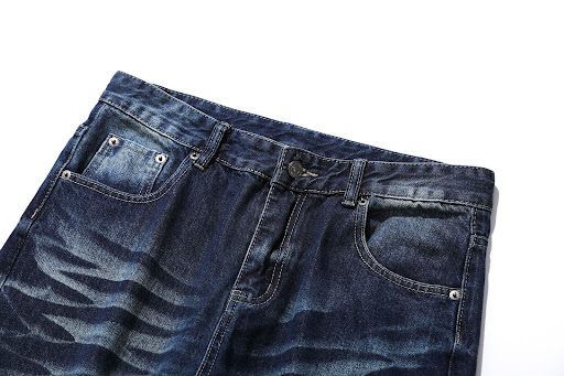 Title 4, Calças Jeans Retas Brancas Lavadas Estilo Ameri...