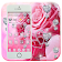 Beautiful Pink Rose Diamond Theme icon