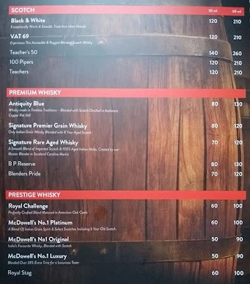 Jolo Bar menu 