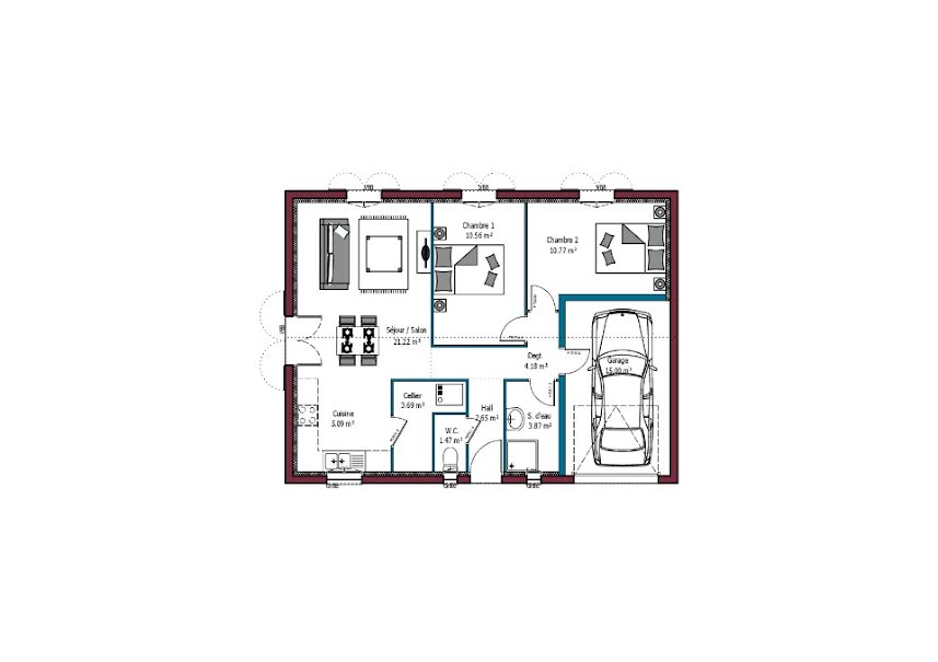 Vente maison neuve 3 pièces 63 m² à Poyanne (40380), 214 514 €