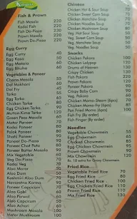 Kochi Kalapata menu 1