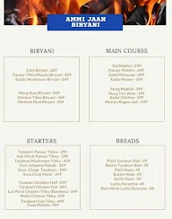 Ammi Jaan Biryani menu 1