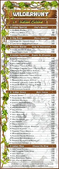 Wilderhunt Restaurant menu 2