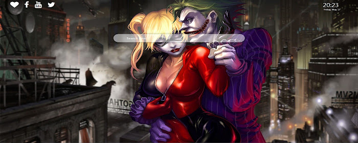 Joker and Harley Wallpaper New Tab marquee promo image