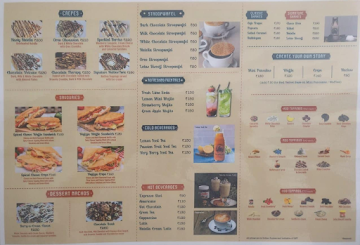The Pancake Story menu 