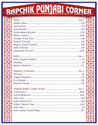 Rapchik Punjabi Corner menu 2