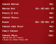 Bullet Biryani menu 1