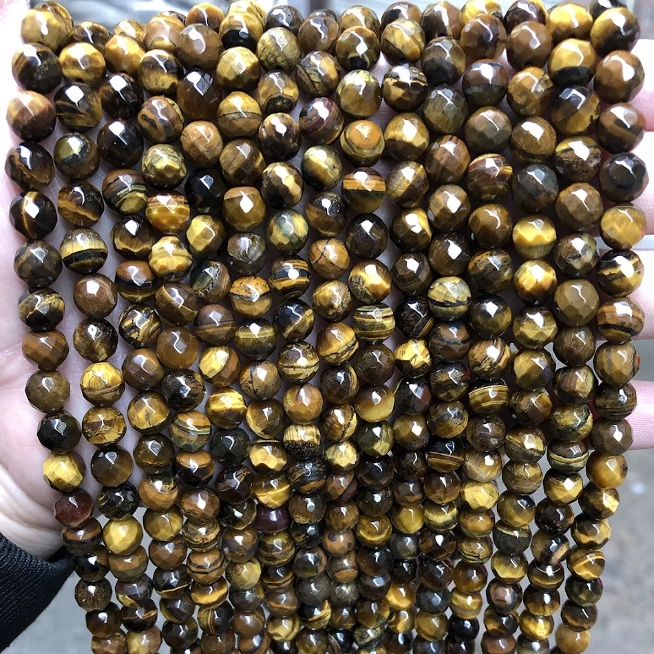 Perles en vrac en pierre Oeil de Tigre pour bijoux DIY. Créez des bijoux uniques et personnalisés avec ces pierres naturelles et exprimez votre créativité.