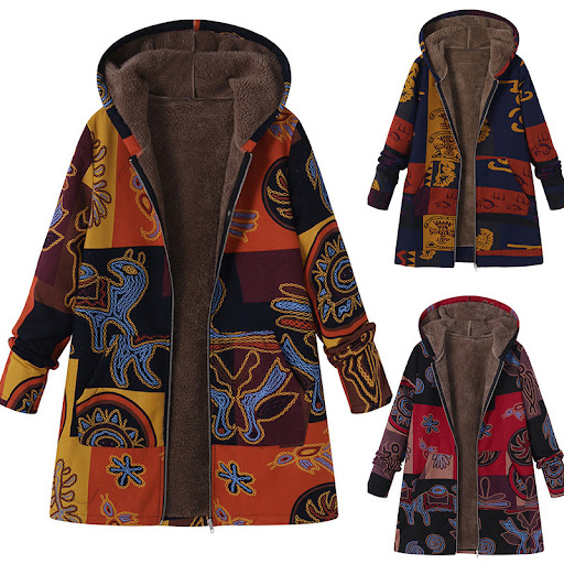 Title 4, Winter womens plush fluffy casual hooded long ...