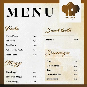 Nxtdoor menu 