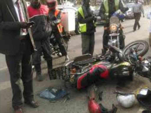 The scene of the shooting of a boda boda rider by an AP officer outside Burinda Primary School in Butula subcounty, Busia county, January 5, 2017. /COURTESY