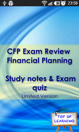 CFP app F. Planner Exam Review