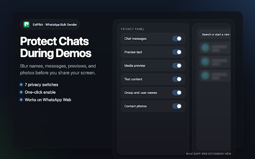 WhatsApp Bulk Sender & Privacy Guard screenshot 2