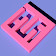 Escape room maze color game icon