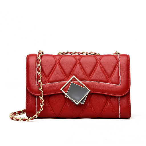 Title 1, Baotou Layer Cowhide Street Trend Womens Shoul...