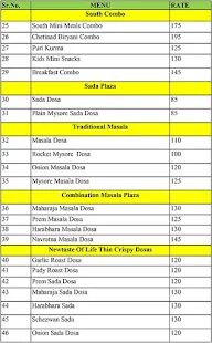 Dosa Plaza menu 1