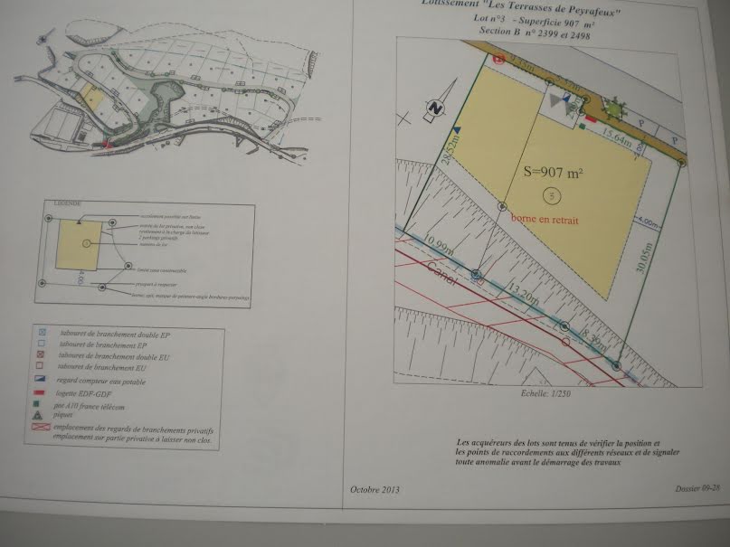 Vente terrain  602 m² à Mondragon (84430), 81 900 €