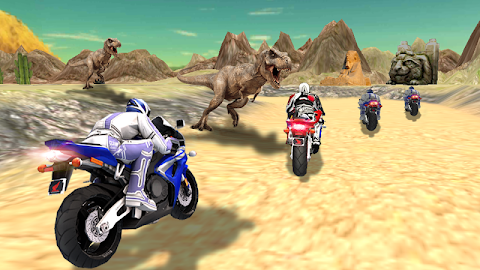 速い 自転車 ジュラ紀 ディーノ レーシング - Moto Racing 3Dのおすすめ画像4