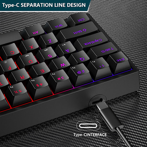 Title 9, Plastic mechanical keyboard for gaming. Durable...