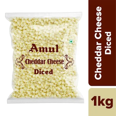 Amul Cheddar Cheese Diced 1 Kg