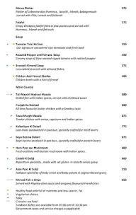 Aravali Lakeview - Radisson Blu menu 2