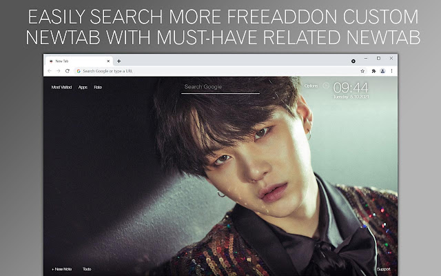 BTS Suga (Min Yoongi) New Tab