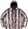 faux fur reversible hooded jacket