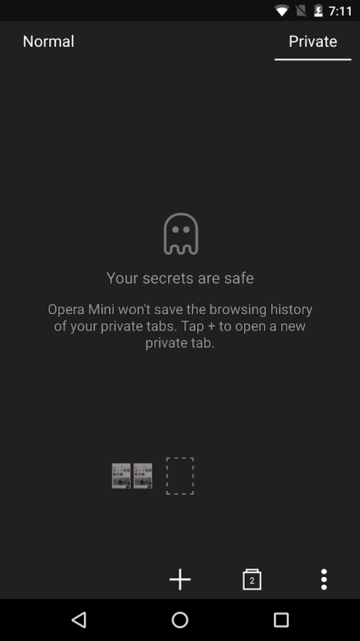    Opera Mini web browser- screenshot  