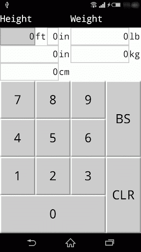 Simple Ht Wt Units Converter