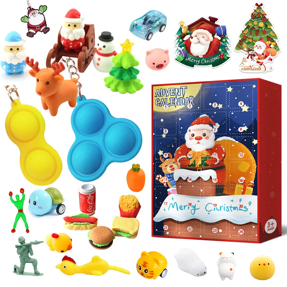 Calendario dell'Avvento Natalizio a Sorpresa Smontabile, un gioco per bambini per scoprire una sorpresa ogni giorno!