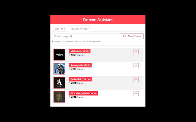 Patreon Assistant chrome extension