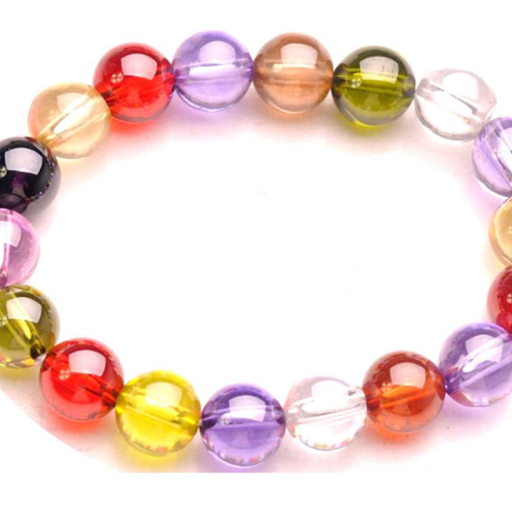 Title 5, Kleurrijke zirkoon ronde kralenarmband