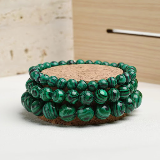 Title 7, Fashion Malachite Single Circle Green Bracelet,...