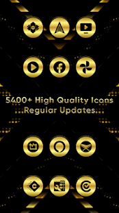 Golden Black Delight Icons 1.0.1 APK + Mod (Unlimited money) إلى عن على ذكري المظهر