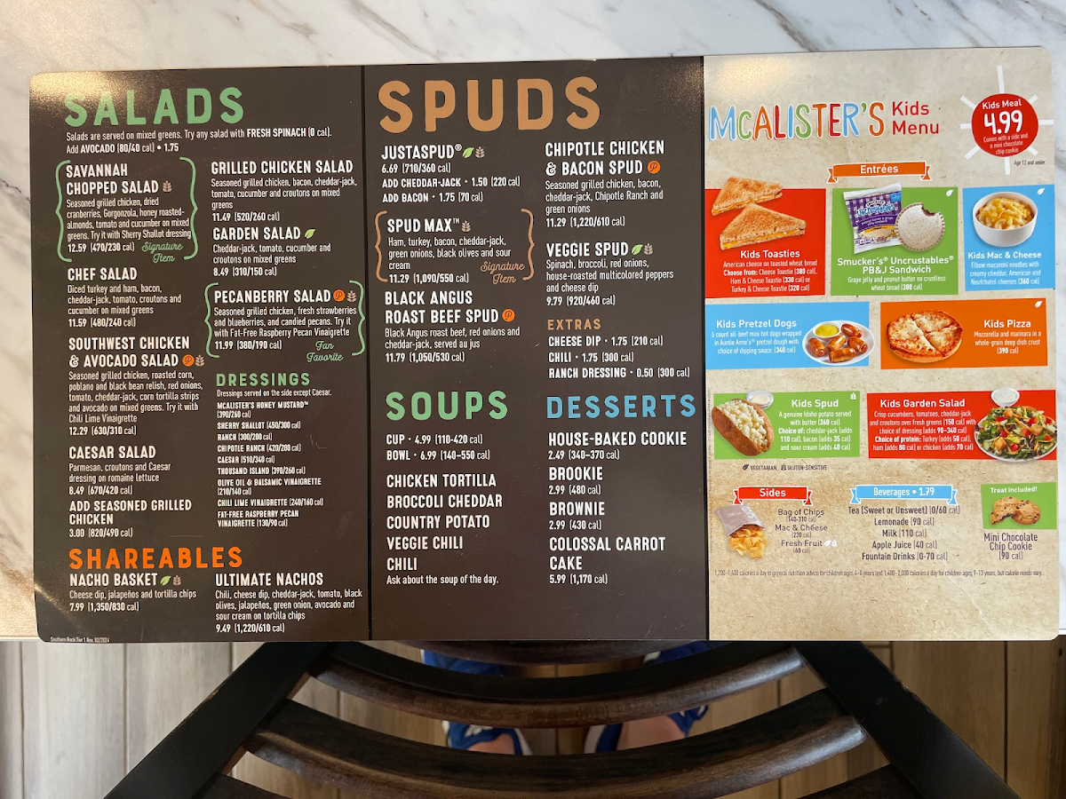 McAlister's Deli gluten-free menu