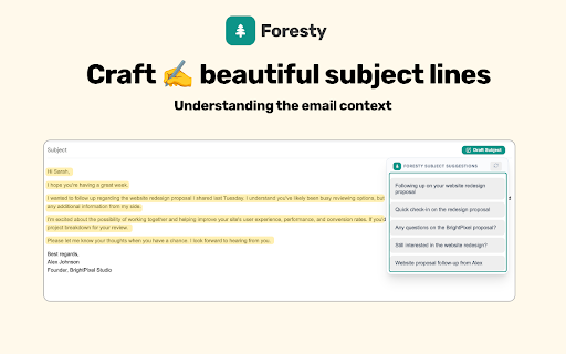Foresty: AI email writing assistant for Gmail and Outlook screenshot 6