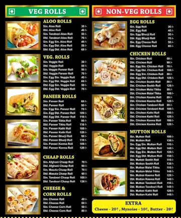 Roll Corner menu 