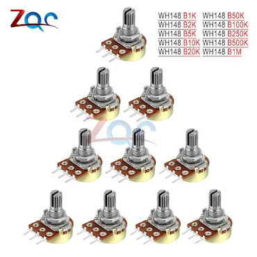 Set 5 Chiết Áp 1K 2K 5K 10K 20K 50K 100K 250K 500K 1Mω / Ohm 3 Chân Cho Arduino