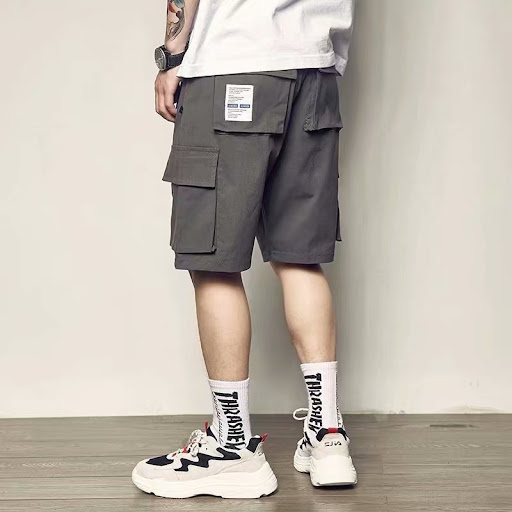 Title 3, Loose Casual Pants Korean Version Multi-pocket ...