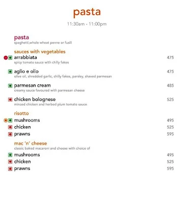 Citrine - The Gateway Hotel menu 