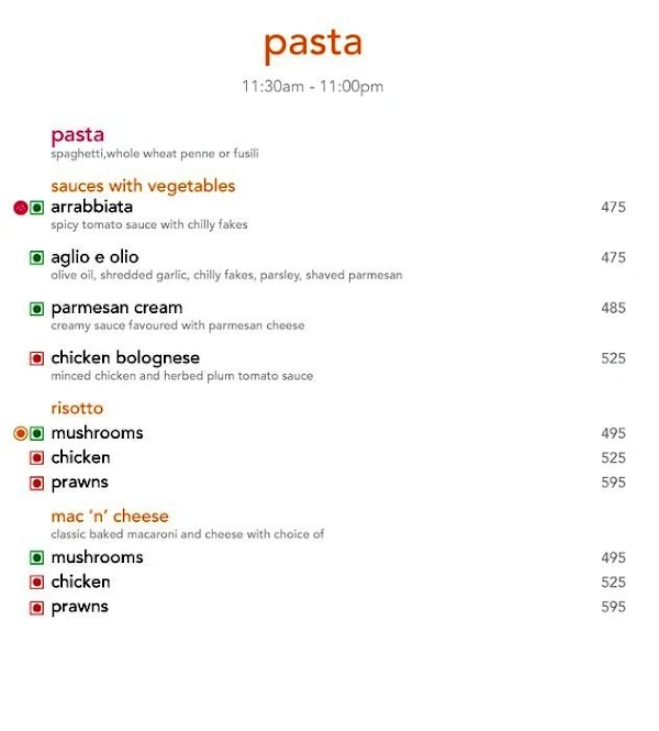 Citrine - The Gateway Hotel menu 