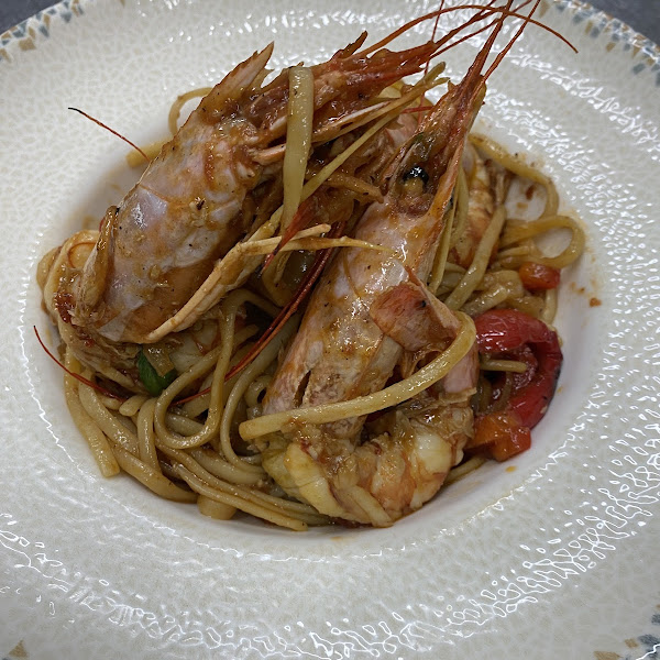 Gluten free shrimps pasta
