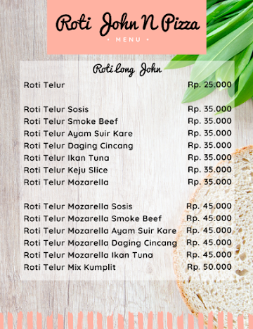 Rotea - Roti Long John N Pizza menu 