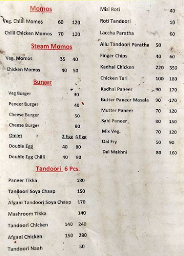 Total Fast Food menu 