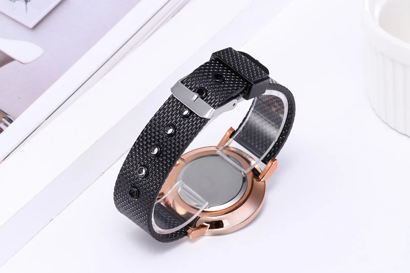 Mode creatieve quartz horloges voor koppels, digitale horloges met mesh band. Tijdloos design voor hem en haar.