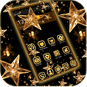 Herunterladen Gold Star Theme Wallpaper Lux Black Gold Installieren Sie Neueste APK Downloader