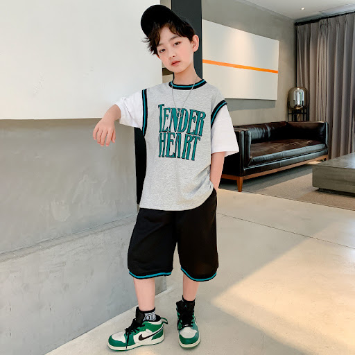 Title 4, Boys Summer Short-sleeved Suit Childrens Clot...
